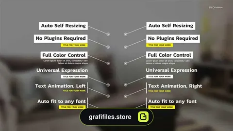 پروژه افترافکت نوشته راهنما Call Outs Auto Self Resizing