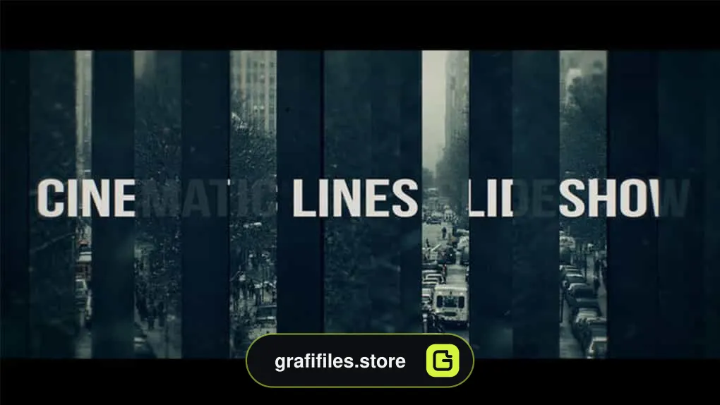 پروژه پریمیر اسلایدشو سینمایی Cinematic Lines Slideshow
