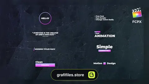 پروژه آماده فاینال کات پرو تایتل Clean and Simple Titles Package For FCPX