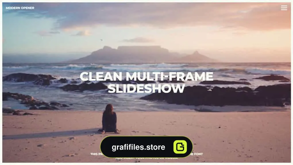 پروژه پریمیر اسلایدشو Clean Multi-frame Slideshow