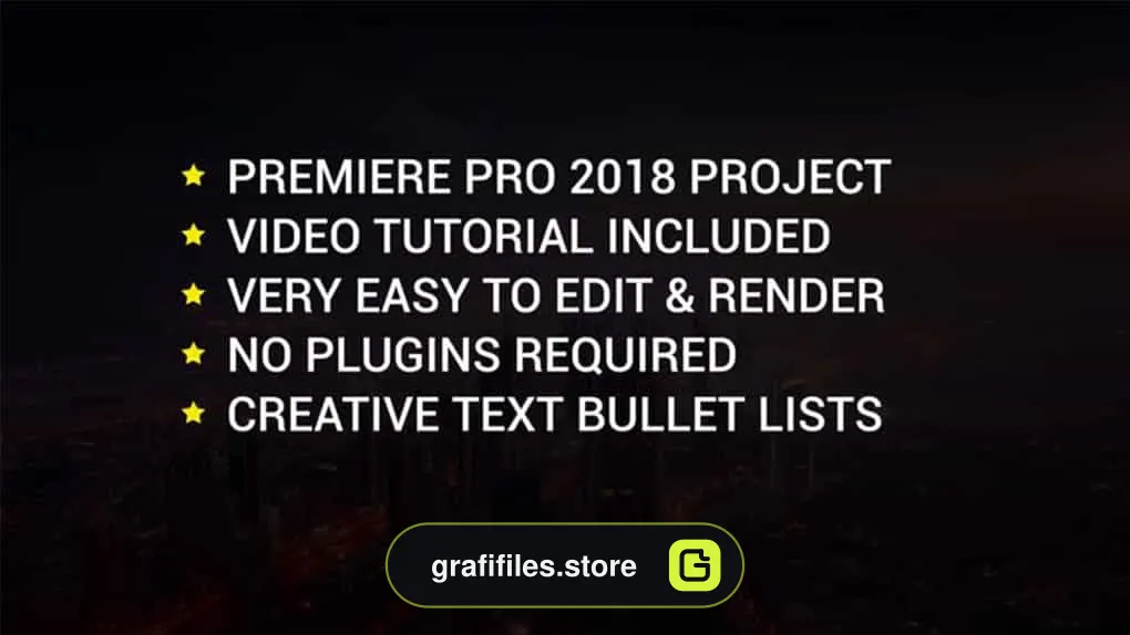 پروژه پریمیر چک لیست Clean Text Bullet Lists