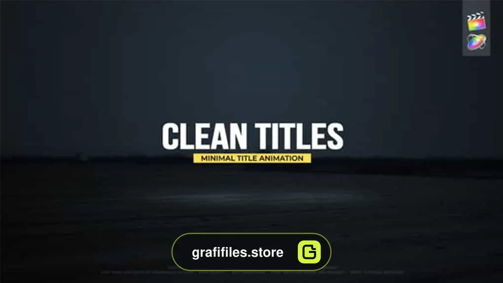 پروژه آماده فاینال کات پرو تایتل Clean Titles for FCPX
