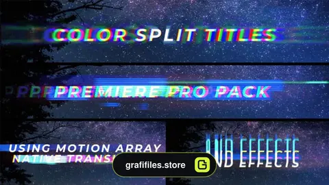 پروژه پریمیر تایتل Color Split Titles