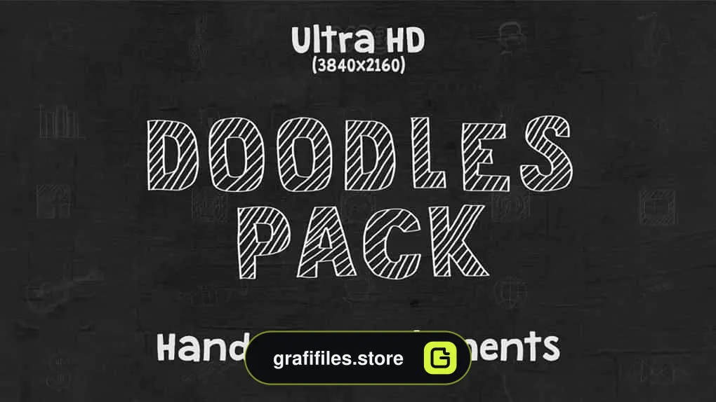 پروژه فاینال کات پرو المان گرافیکی Doodles Pack