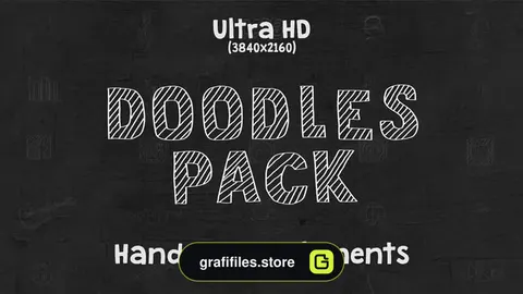 پروژه فاینال کات پرو المان گرافیکی Doodles Pack