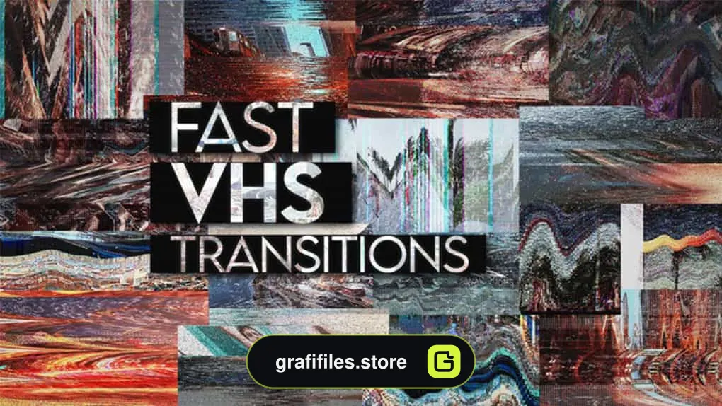 پروژه پریمیر ترانزیشن Fast VHS Transitions