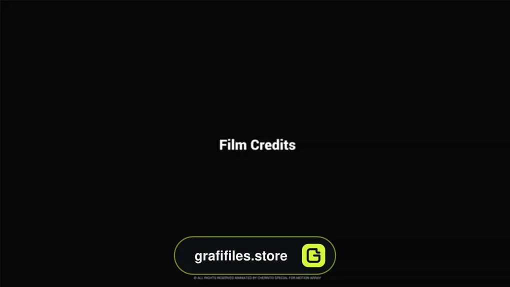 پروژه پریمیر تیتراژ پایانی فیلم Film Credits