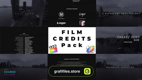 پروژه فاینال کات پرو تیتراژ پایانی فیلم Film Credits Pack