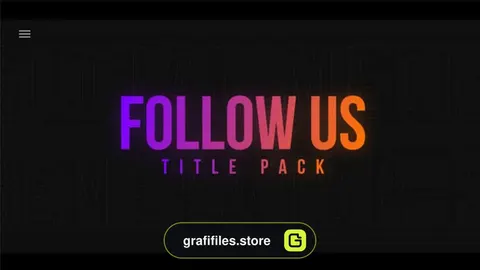 پروژه فاینال کات پرو تایتل Follow Us Title Pack