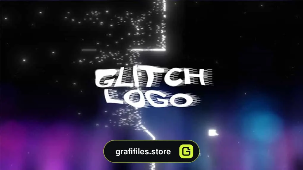 پروژه پریمیر نمایش لوگو Glitch Bokeh Logo Intro
