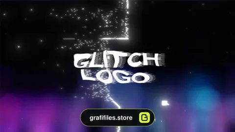 پروژه پریمیر نمایش لوگو Glitch Bokeh Logo Intro