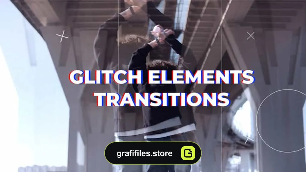 پروژه پریمیر ترانزیشن Glitch Elements Transitions