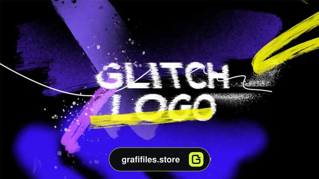 پروژه پریمیر نمایش لوگو Glitch Logo Intro Grunge Distortion