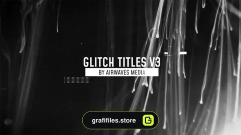 پروژه پریمیر تایتل Glitch Titles V3