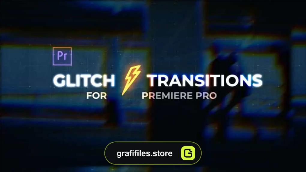 پروژه پریمیر ترانزیشن Glitch Transitions For Premiere Pro