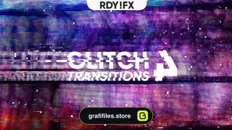 پروژه پریمیر ترانزیشن Glitch Transitions Pack 4