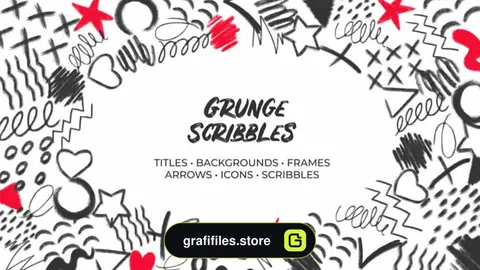 پروژه پریمیر خطوط دست نویس Grunge Scribbles