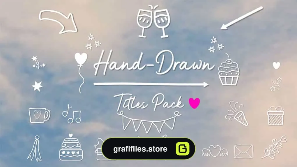 پروژه فاینال کات پرو تایتل Hand-Drawn Titles Pack