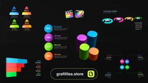 پروژه آماده فاینال کات پرو اینفوگرافی Infographic Dynamic Graphs