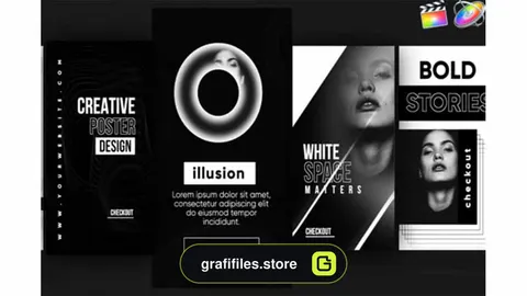 پروژه آماده فاینال کات پرو استوری اینستاگرام Instagram Monochrome Stories