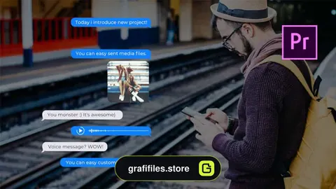 پروژه پریمیر نمایش پیامک IOS And Android Messages