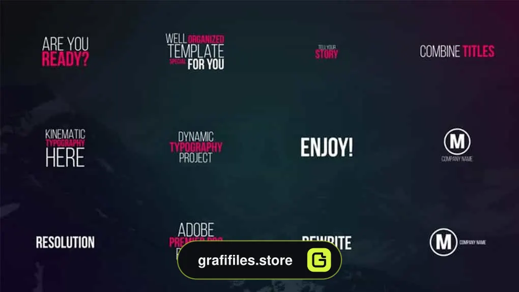 پروژه پریمیر تایتل Kinetic Titles