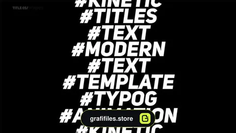 پروژه پریمیر نمایش عناوین تاپیوگرافی Kinetic Typography Titles V2
