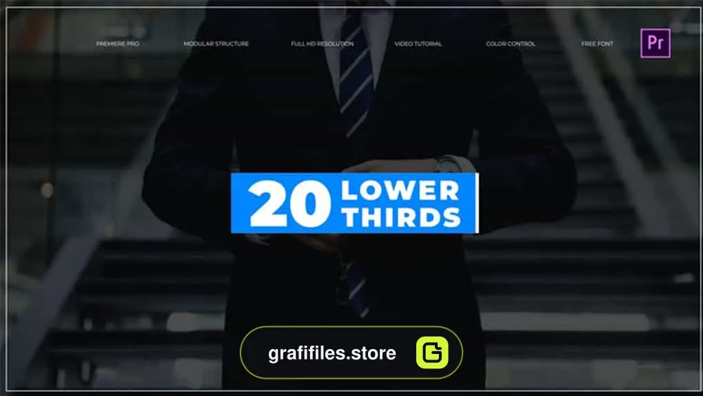 پروژه پریمیر زیرنویس Lower Thirds