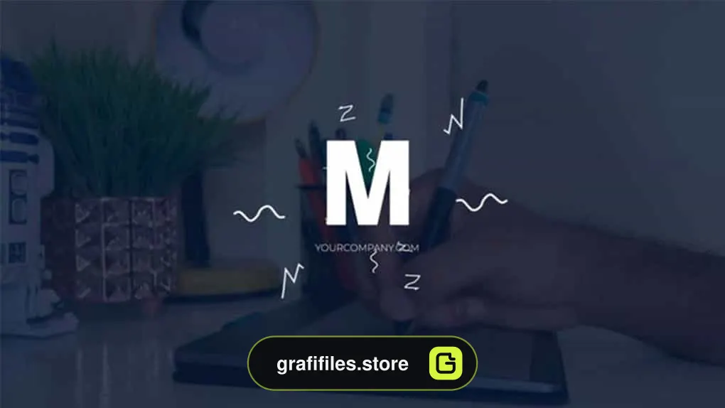 پروژه فاینال کات پرو نمایش لوگو Minimal Scribble Logo