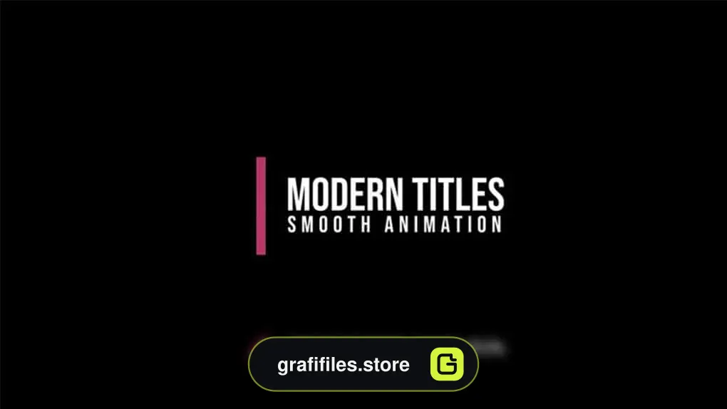 پروژه پریمیر تایتل مدرن Modern Titles