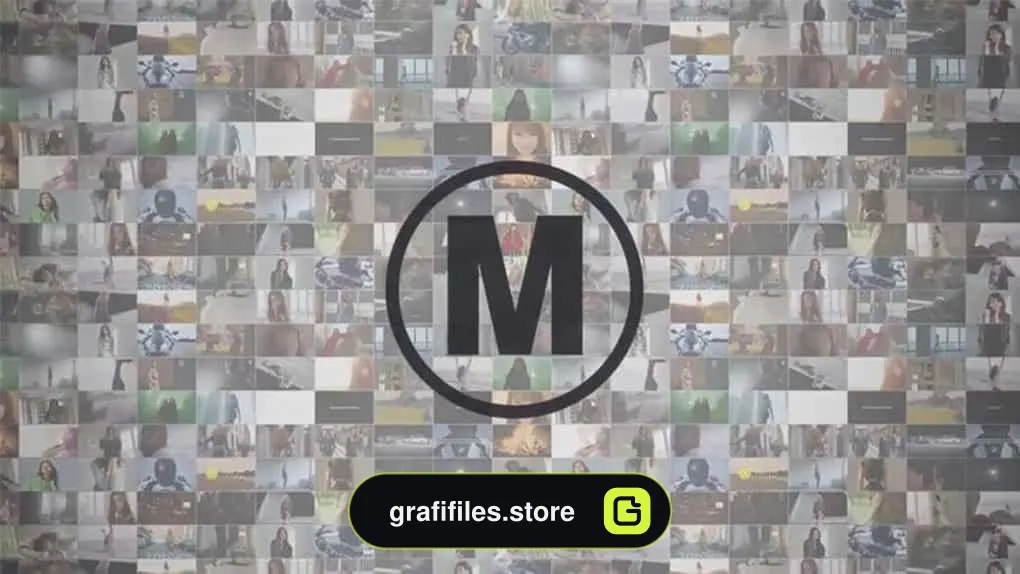 پروژه پریمیر نمایش لوگو Multi Media Mosaic Logo