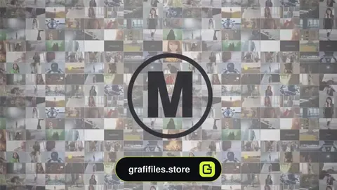 پروژه پریمیر نمایش لوگو Multi Media Mosaic Logo