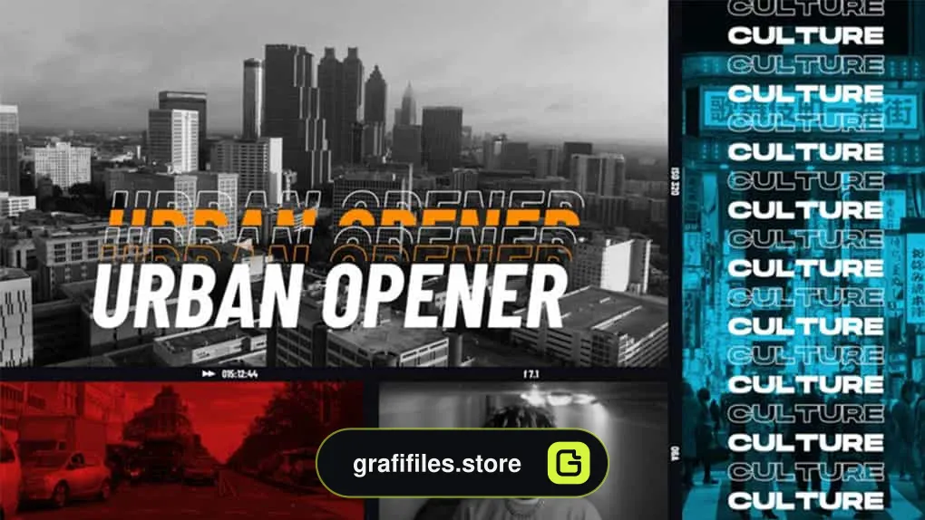 پروژه پریمیر وله Multiframe Urban Media Opener
