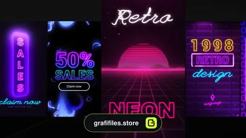 پروژه آماده فاینال کات پرو استوری اینستاگرام Neon Instagram Stories