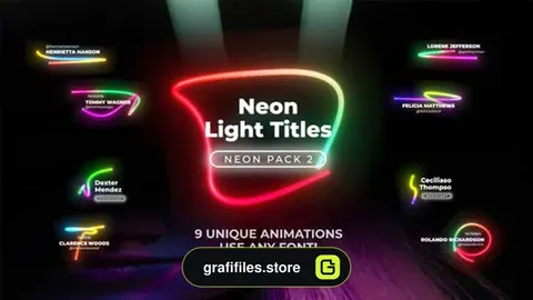 پروژه آماده فاینال کات پرو تایتل Neon Light Titles 2
