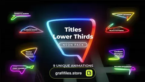 پروژه آماده فاینال کات پرو تایتل Neon Light Titles 6