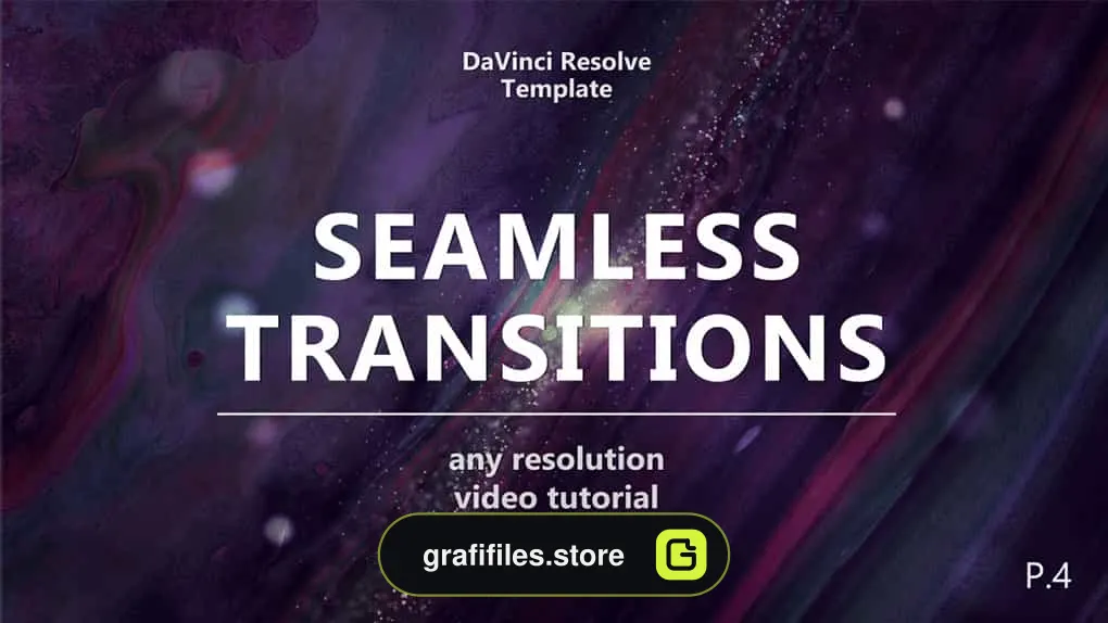 پروژه داوینچی ریزالو ترانزیشن Seamless Transitions Pack 4