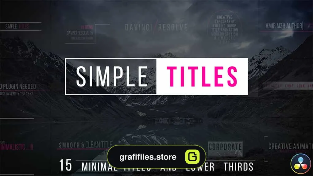 پروژه داوینچی ریزالو تایتل Simple Titles