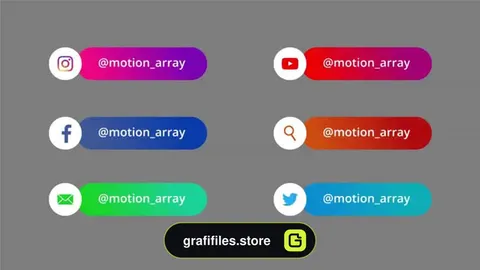 پروژه پریمیر زیرنویس Social Media Lower Thirds