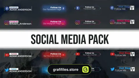 پروژه پریمیر زیرنویس شبکه اجتماعی Social Media Pack