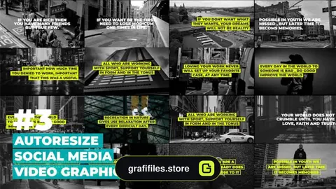 پروژه پریمیر شبکه اجتماعی Social Media Video Graphics - Autoresize