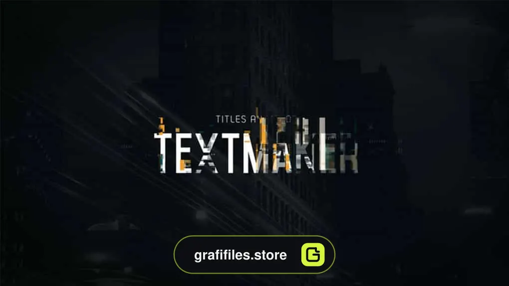 پروژه پریمیر انیمیشن متن Titles Animator - Digital Glitch