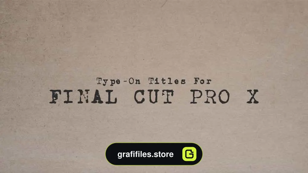 پروژه فاینال کات پرو تایتل Type-On Titles