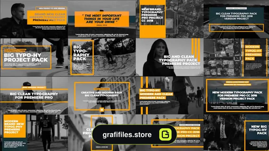 پروژه پریمیر نمایش عناوین تاپیوگرافی Typography Titles - Big V1