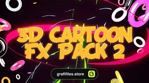 پروژه سینما فوردی افکت کارتونی 3D Cartoon FX Pack 2