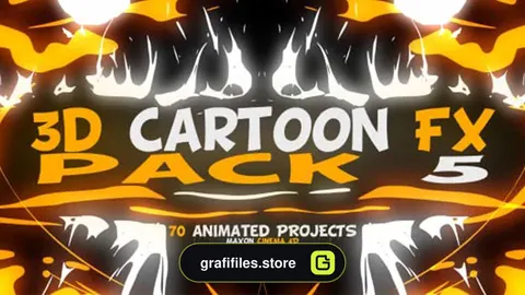 پروژه سینما فوردی افکت کارتونی 3D Cartoon FX Pack 5
