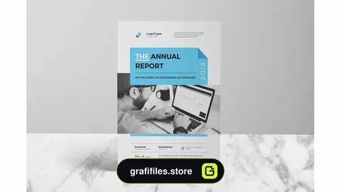 قالب ایندیزاین گزارش سالانه Annual Report 24 Pages
