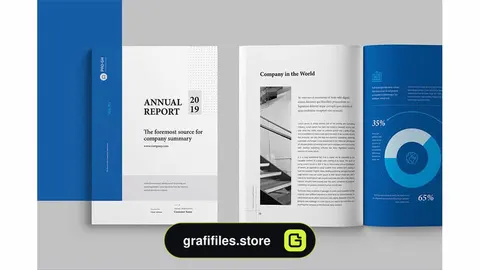 قالب ایندیزاین گزارش سالانه Annual Report