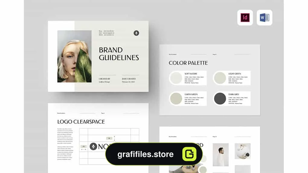 قالب آماده ورد دستورالعمل برند Brand Guidelines