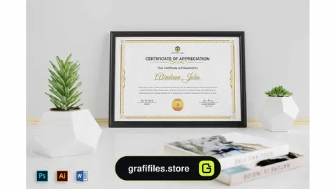 قالب آماده ورد سرتیفیکیت Certificate Word Template 2